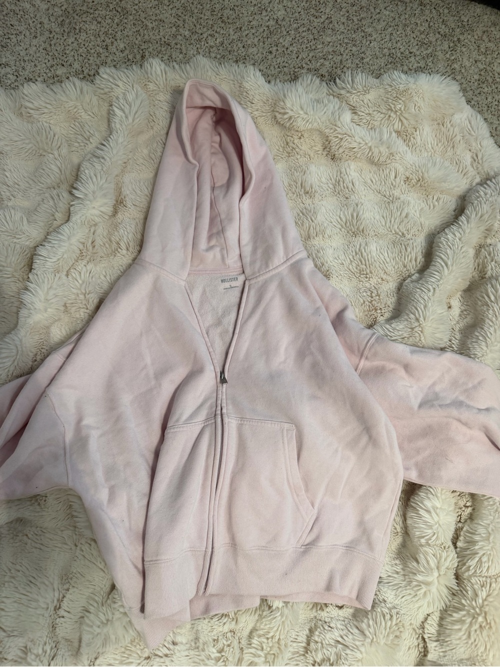 Light Pink Zip-Up Hoodie